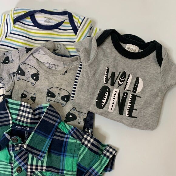 3 month Boy 8 Piece Stripe Bundle - Picture 2 of 12